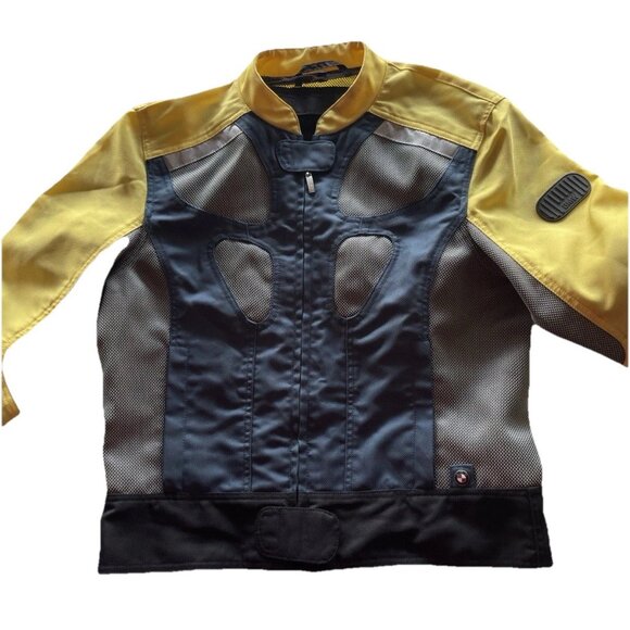 BMW Air Flow 2 Women's Size 8R Motorcycle Jacket Padding Armor Yellow RARE - Picture 1 of 16